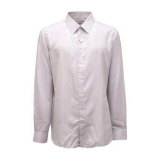 Armani H0103L Katoen/Zijden Shirt - Heren - Zakelijke Overhemden - Wit - 3XL - Katoen - Overhemden