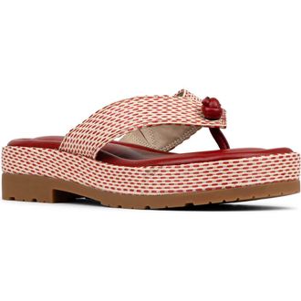 Donald J Pliner Sylverr Platform Flip Flop in Tomato at Nordstrom, Size 5.5