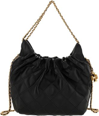 Tory Burch Fleming Shoulder Bag - Dames - Schoudertassen - Zwart - ONE Size - Leer - Tassen