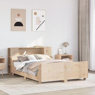 vidaXL Estructura De Cama Sin Colch&oacute;n Madera Maciza De Pino 140x190 Cm Vidaxl