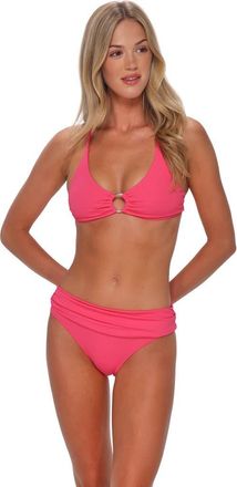 Sunsets Carrie Crossback Bikini Swimsuit Top in Posy Pink Crepe at Nordstrom, Size Xx-Large