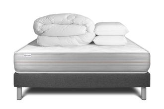 VITALIT Pack colch&oacute;n gris espuma viscoel&aacute;stica 140 x 190