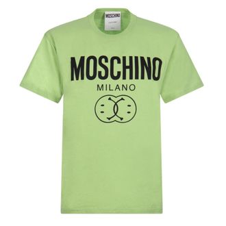 Moschino Milano Double Smiley Logo Groen T-shirt