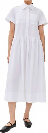 Alohas Bay Midi Shirtdress In White