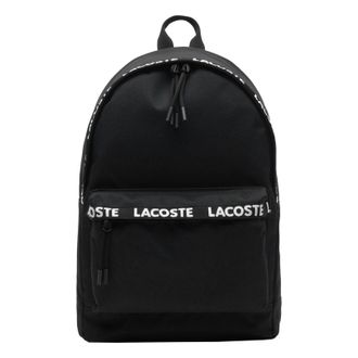 Lacoste Neocroc Mens Daypack Backpack with Laptop Compartment, Tape Noir