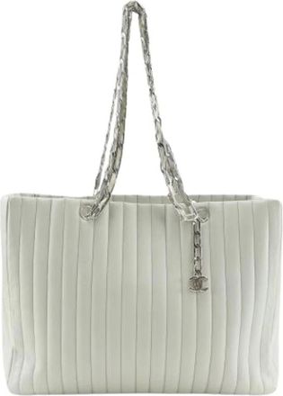 Chanel Pre-owned Tote Bags, female, White, Size: ONE SIZE Pre-owned Vintage Tote Bag