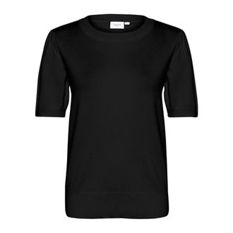 Saint Tropez Jersey Negro con Mangas &frac34; - Knitwear - Mujer - Negro - 2XL