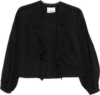 Isabel Marant Camicia Cubraly con ruches - Nero