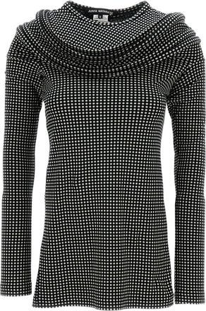 Junya Watanabe Black Long-Sleeve Polka Dot Cotton T-Shirt