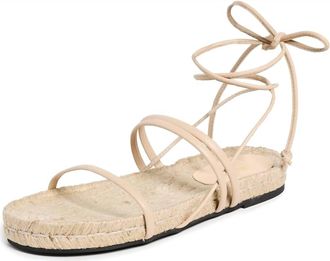 Alohas Rayna Leather Sandals In Beige