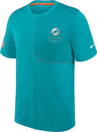 Nike Miami Dolphins Sideline Coach Nike Mens Dri-FIT NFL Top in Green | 03B2037M9P-B8B