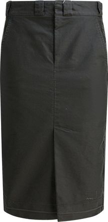 Maison Margiela Cotton Midi Skirt Gonne Grey-Donna