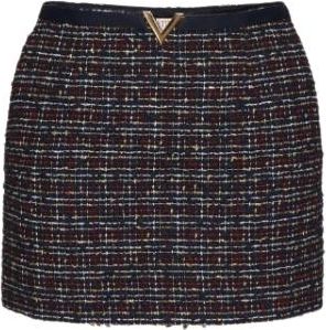 Valentino Garavani VLogo Tweed Mini Skirt Size L