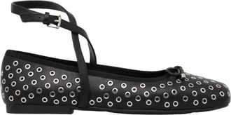 Michael Kors Collette Flex Ballet - Dames - Ballerinas - Zwart - 38 EU - Leer - Schoenen