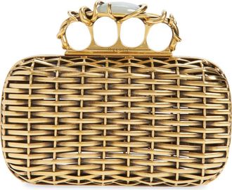 Alexander McQueen Wire Thorn Knuckle Clutch in Gold/Gold at Nordstrom