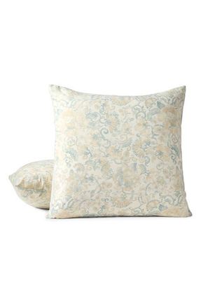 Coyuchi Solana Organic Cotton Pillow Sham in Tidal W/Doe at Nordstrom, Size Standard