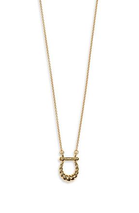Missoma Lunar New Year Horseshoe Pendant Necklace in Gold at Nordstrom