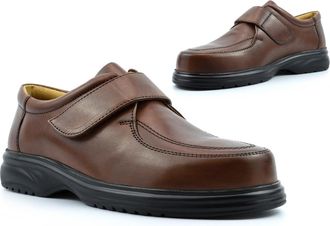 Generic Mens Real Leather Shoes Mens Wide Fit Shoes Size 6 Boys Shoe Size 7 Leather Shoe Wide Comfort Extra Large Extra Large Sizes Touch Fastening Lightweigh