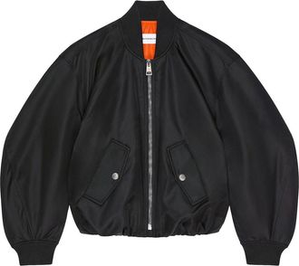 Givenchy Bomber Crop Cocoon In Nylon-Donna