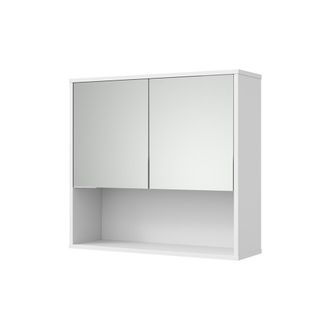 Vicco Armario Con Espejo Para Ba&ntilde;o Eliza, Ondulaci&oacute;n Blanca, 70 X 65 Cm, Vicco