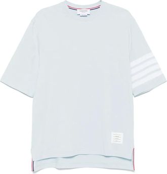 Thom Browne T-shirt con dettaglio a 4 righe - Blu