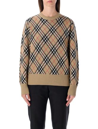 Burberry Wool Blend Check Sweater