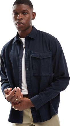 A|X Armani Exchange Camicia giacca blu navy in twill