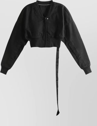 Rick Owens ribbed collar cropped jacket