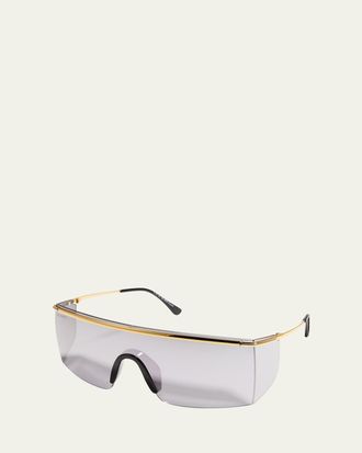 Tom Ford Pavlos Metal Shield Sunglasses