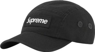 SUPREME Military Camp Cap Black White SUP-FW22-1020