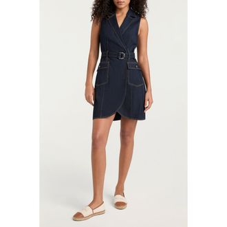 Cinq &agrave; Sept Jenessa Sleeveless Denim Dress in Indigo at Nordstrom Rack, Size 12