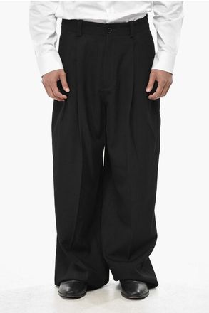 Off-white Virgin Wool 4-Pocket Trousers With 2 Pleats size 48