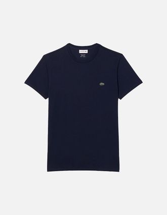 Lacoste Mens Lacoste TH6709 Pima Cotton T-Shirt - Navy - Size: 44