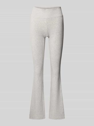 Review Flared Fit Leggins mit Viskose-Anteil in Hellgrau Melange, Größe XL
