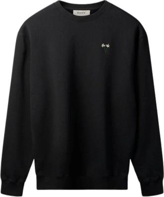 For&eacute;t Posy Floral Embroidery Sweatshirt - Heren - Sweatshirts - Zwart - M - Katoen - Hoodies & sweatvesten
