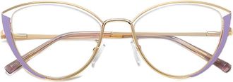 Generic Cat Eye Reading Glasses for Women, Large Frame Blue Light Blocking Presbyopic Readers, Lightweight Design