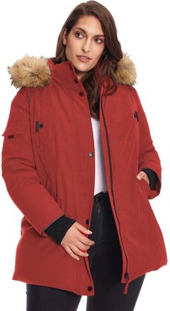 Alpine North GLACIER PLUS SIZE - Vegan Down Classic Winter Parka Jacket in Crimson at Nordstrom, Size 1X
