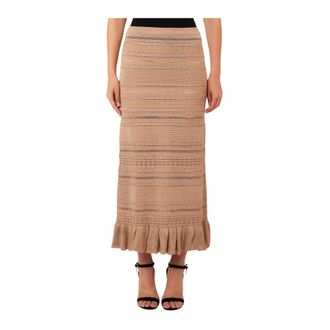 Liu Jo Midi Skirts, female, Brown, Size: S Midi Skirt