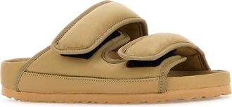 Birkenstock Womens Beige Fabric Cosny Slippers Taffybeige Flat Shoes