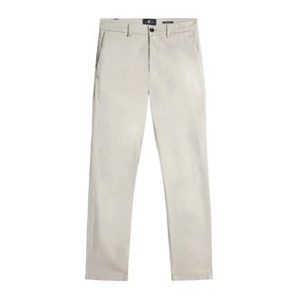 7 For All Mankind Slimmy Chino Broek - Heren - Broeken - Grijs - Maat: W36 Leer