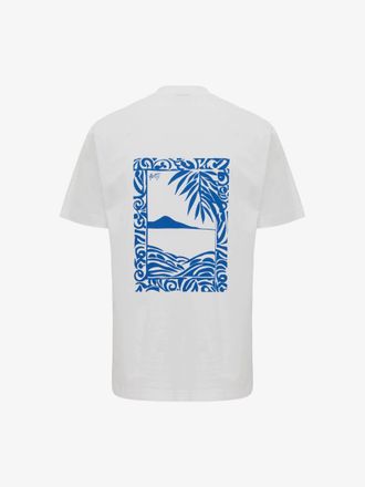 Genti Print T-shirt | Wit