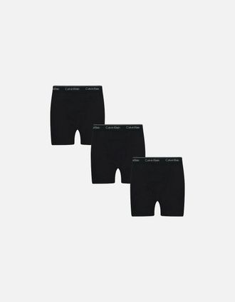 Calvin Klein Mens Calvin Klein Stencil Logo Cotton Stretch Boxers Black (3 Pack) - Size: 32/32
