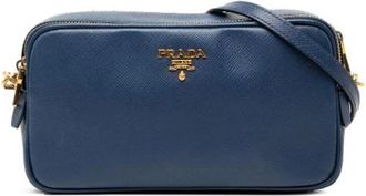 Prada Pre-owned Cross Body Bags, female, Blue, Size: ONE SIZE Pre-owned Crossbody Bag
