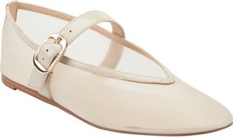 Marc Fisher Godina Mesh Mary Jane Flat in Ivory at Nordstrom, Size 5.5