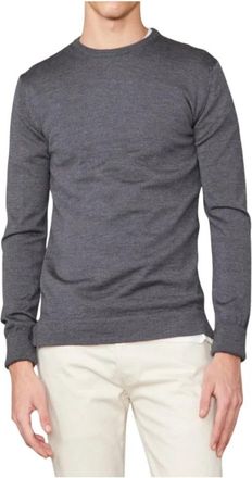 Officine G&eacute;n&eacute;rale Merino Crew-neck Jumper - Heren - Ronde hals truien - Grijs - L - Wol - Truien & Vesten