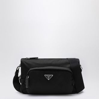 Prada Medium black crossbody bag in Re-Nylon and Saffiano