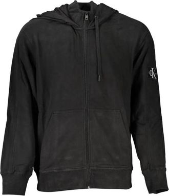 Calvin Klein Zip-throughs - Heren - Vesten met rits - Zwart - 2XL - Katoen - Hoodies & sweatvesten