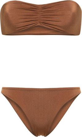 Lido Cinquantadue bandeau bikini - women - Spandex/Elastane/Polyamide - L - Brown