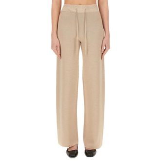 Fabiana Filippi Wide Trousers, female, Beige, Size: M Wide Trousers