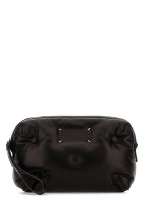 Maison Margiela Black Nappa Leather Glam Slam Clutch